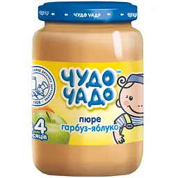 Упаковка пюре Чудо-Чадо Гарбуз-яблуко з цукром 1.02 кг (170 г х 6 шт.) - мініатюра 2