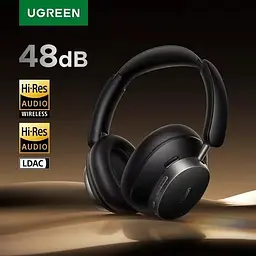 Навушники Ugreen Studio Pro 48dB ANC Wireless Active Noise Cancellation Hi-Res LDAC 120h 2025 (Black) - мініатюра 2
