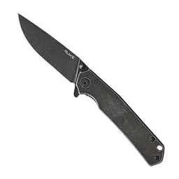 Ніж складаний Ruike P801-SB чорний - чорне лезо