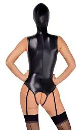 Костюм БДСМ Bad Kitty Naughty Toys Body With Head Mask M чорний - мініатюра 2