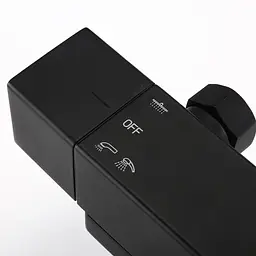 Душова система Gappo G2417-60 термостат, вилив - перемикач на лійку, чорний, Чорний матовий - мініатюра 5