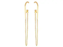 Сережки Xuping пусети TTM Stainless Steel 14K "Підвіски з ланцюжками" (340069) 6,5см