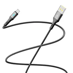 Кабель для заряджання та обміну даними USB Yoki YK-LE17 LED Series USB/MicroUSB 60W 3A/20V 1.2 m Black - мініатюра 3