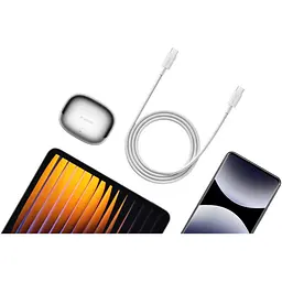 Кабель Xiaomi Braided Type C to Type C 120W 6A (BHR087KGL) white 1m UA - мініатюра 4