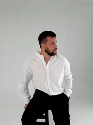 Сорочка чоловіча з льону 31329 XXL біла