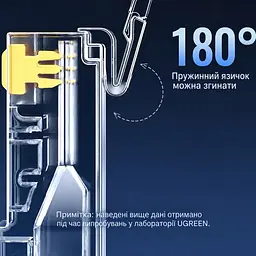 Наскрізні конектори для витої пари UGREEN NW171 10 шт. для жил з ізоляцією діаметром 0,95–1,05 мм Pass-through штекери RJ45 Cat6 UTP тризубі позолочені контакти прозорі із золотистими контактами (45557) - мініатюра 8