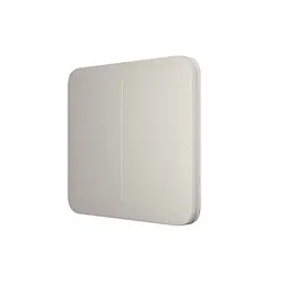 Розумний двоклавішний прохідний вимикач Ajax LightSwitch (2-gang/2-way) Jeweller (oyster/устричний) (26-00411) - мініатюра 3