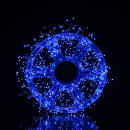 Новорічна гірлянда кімнатна роса 100 м 3000 LED Хвойна лапа зелений провід Синій Garlando D3000L100MGBL - мініатюра 2