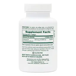 Вітаміни та мінерали NaturesPlus Vitamin D3 10000 IU 60 капсул - мініатюра 2