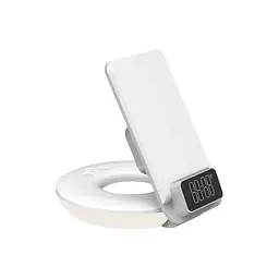 Бездротовий зарядний пристрій WiWU M11 4-in-1 Wireless Fast Charger with Time Clock and Backligh [73465] - мініатюра 2