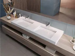 Умивальник Miraggio AGNESS 1500 (0000151) Miramarble, Глянцевий, Накладний/Врізний, Білий - мініатюра 6