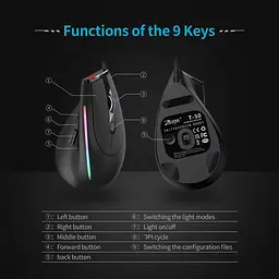 Миша провідна Zelotes T-50 RGB - мініатюра 7