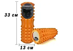 Масажний ролик EasyFit Grid Roller 33 см v.1.2 Помаранчевий - мініатюра 3