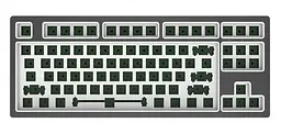 Клавіатура Dark Project KD87B LTD Aluminum Barebones Темно-сіра (KB-CST-872-702224)