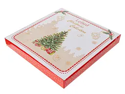 Тарілка підставна Lefard Christmas delight, 28 см, червона (985-142) - мініатюра 2