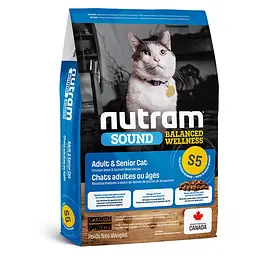 Корм холістик Nutram Sound Balanced Wellness Natural Adult & Senior Cat 20 кг для дорослих кішок всіх порід