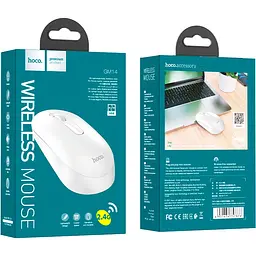 Миша Hoco GM14 Platinum Wireless White [757876] [93363] - мініатюра 6