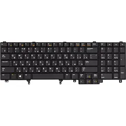 Клавіатура для ноутбука DELL Latitude E6520 чорна, чорний фрейм, підсвітка (KB315048)