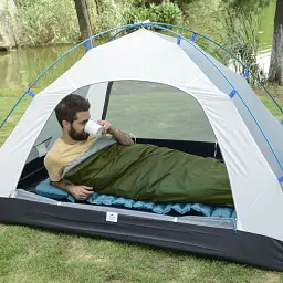Спальник надлегкий Naturehike LW180 NH21MSD04 правий 15°C розмір M темно-зелений - мініатюра 4