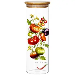 Банка для зберігання Galleryglass Kitchen Garden скляна з бамбуковою кришкою 1 л (85006370)