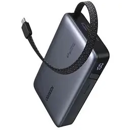 Батарея универсальная Ugreen 20000 mAh 67W Cable Space gray (U_55996B)