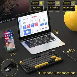 Клавіатура Attack Shark X85 Pro RGB Linear Blueberry Switch Wireless (AS-6972792470368-SB-UA) Starry Black (G-000003591) - мініатюра 11
