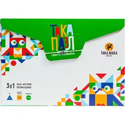 Пазли для дітей Така Мака Така Пазл 3 в 1 Курочка зелені 28 елементів (210001-UA) - мініатюра 2