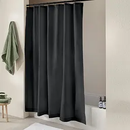 Шторка для душу та ванної Cosas з кільцями 180х180 beluga, графіт (ShowerCurtains_15Beluga_DUK_180x180_Hook) - мініатюра 3