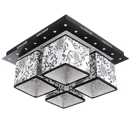 Люстра Brille стельова з підсвічуванням смарт LED E14 40W BK (BKL-624C/4)