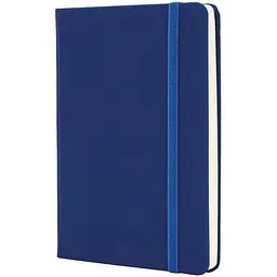 Книга записна Optima А6 SQUARE, тверда обкладинка, гумка, кремовий блок лінія, синій (O20386-02)
