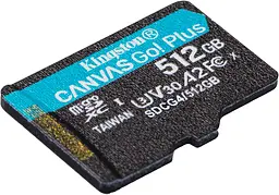 Kingston Карта пам'яті Kingston microSD 512GB C10 UHS-I U3 A2 V30 R200/W160MB/s - мініатюра 2