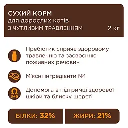 Сухий корм Club 4 Paws Premium для дорослих котів з чутливим травленням, 2 кг - мініатюра 3