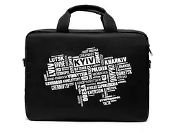 Сумка для ноутбука Vinga NB1402 14 Black/White Print (NB1402UWBK) - мініатюра 2