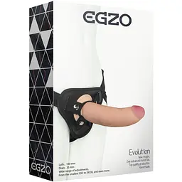 Страпон жіночий Egzo Evolution STR001 (18 см х 3.5 см), Телесный