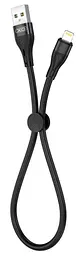 USB Кабель XO NB179 Lightning 2.4A 0.25m Чорний