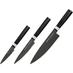 Набір із 3-х кухонних ножів Samura Mo-V Stonewash (SM-0230B)