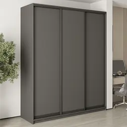 Шафа-купе тридверна MebelStar Комбо BG 3ДСП 200x45x240 см Антрацит (MBS-9430)