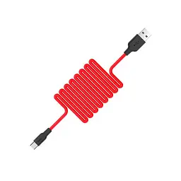 Дата кабель Hoco X21 Silicone Type-C Cable 1 м Чорний / Червоний - мініатюра 2