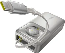Портативний акумулятор Baseus Free2Pull with Retractable Cable 65W 20000mAh gray (P10073700843-00) - мініатюра 3