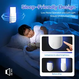 Пастка для комах Necomi, 2-в-1 Plug-in Mosquito Killer, з нічним ультрафіолетовим світлом для вловлювальних мух - мініатюра 5