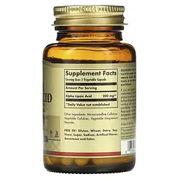 Альфа-Ліпоєва Кислота Alpha Lipoic Acid 200 мг - 50 вег. капсул - мініатюра 2