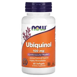 Коензим Q-10 Ubiquinol 100 mg 60 капсул NOW vit0005720