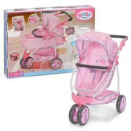 Трехколесная коляска для куклы Baby Born Цветочный стиль Делюкс (841082)