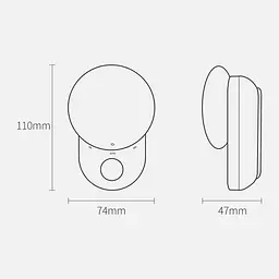 Лампа-нічник Baseus Full Moon Human Body Induction Night Light DGFM-02 White - мініатюра 7