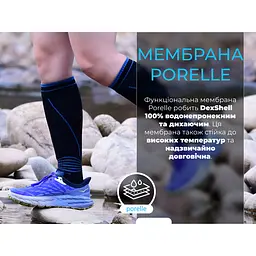 Водонепроникні шкарпетки Dexshell Longlite Socks 2.0, сірі полоски, розмір M (39-42) - мініатюра 3