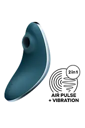 Вібратор Satisfyer Vulva Lover 1 Вакуумний, 12х5.4 см синій - мініатюра 3
