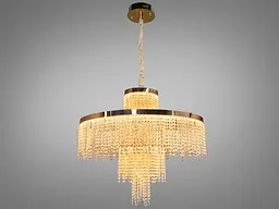 Люстра кришталева Diasha 376 золотиста LED 165Вт