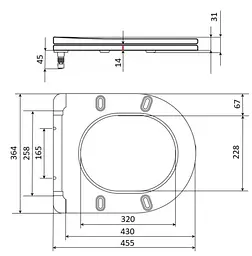Сидіння для унітазу Qtap (Taurus 520) з мікроліфтом, Slim Duroplast, Quick Release QTSC179W49384 - мініатюра 5