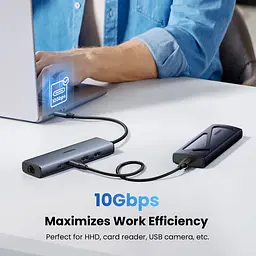 Мультипортовий адаптер хаб - док-станція Ugreen CM512 (UGR-45320) 6-в-1 - мініатюра 10