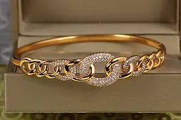 Браслет бенгл Xuping Jewelry Цільність 60 мм 14 мм на руку від 17 см до 19 см золотистий